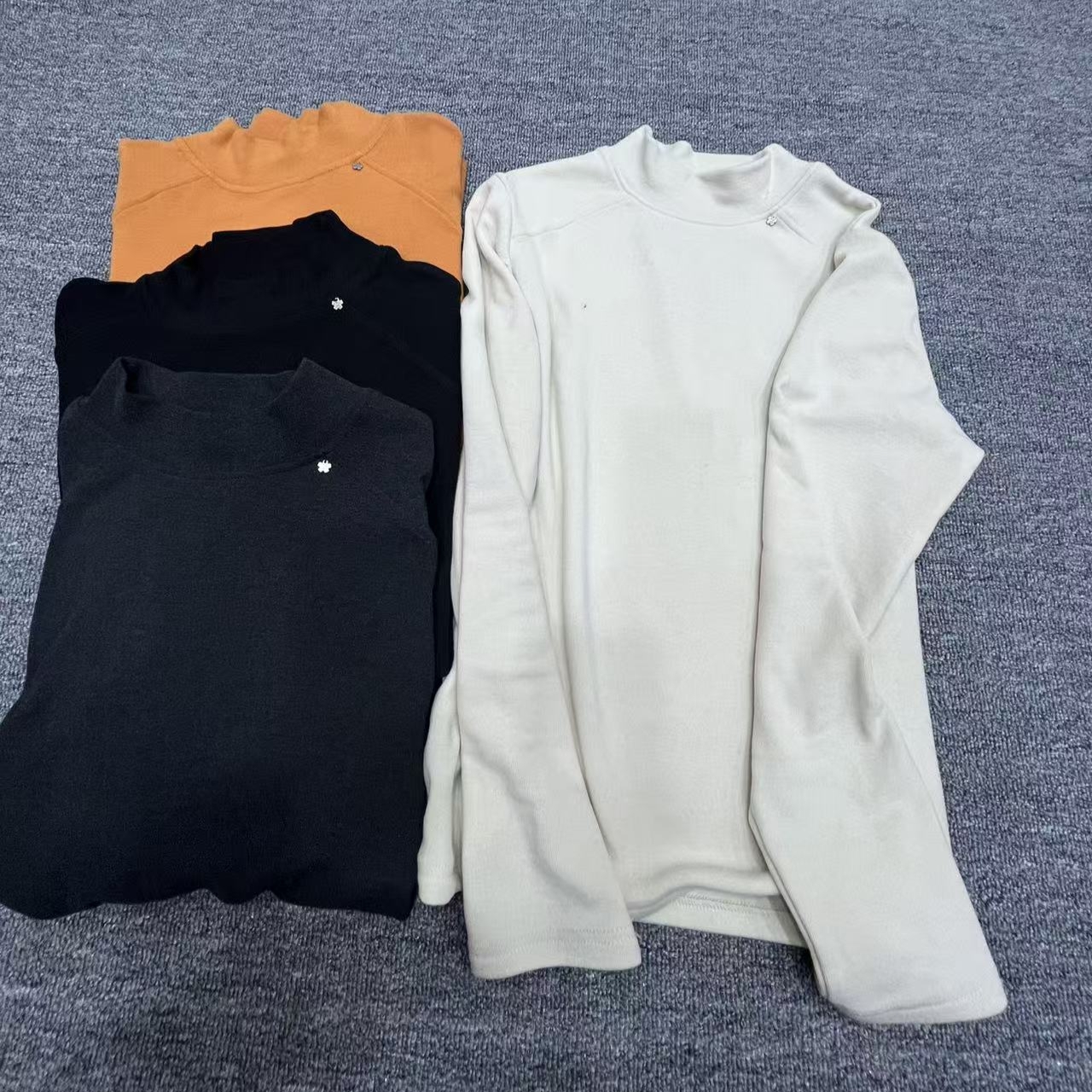 韩版简约半高领双面绒打底衫女秋冬百搭显瘦长袖纯色内搭上衣