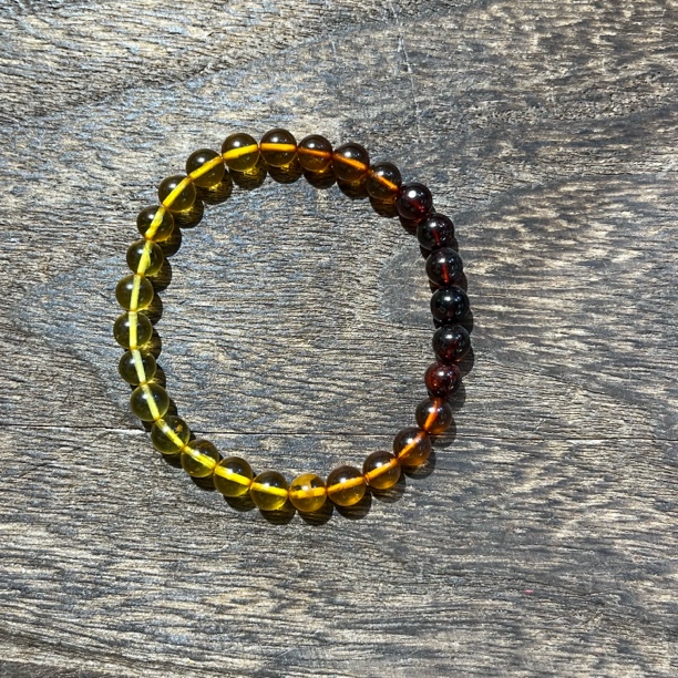 渐变蜜蜡手串6mm-0610