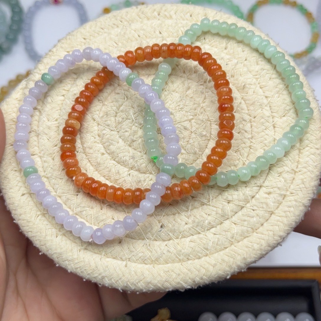 别***期翡翠未镶嵌手链翡翠