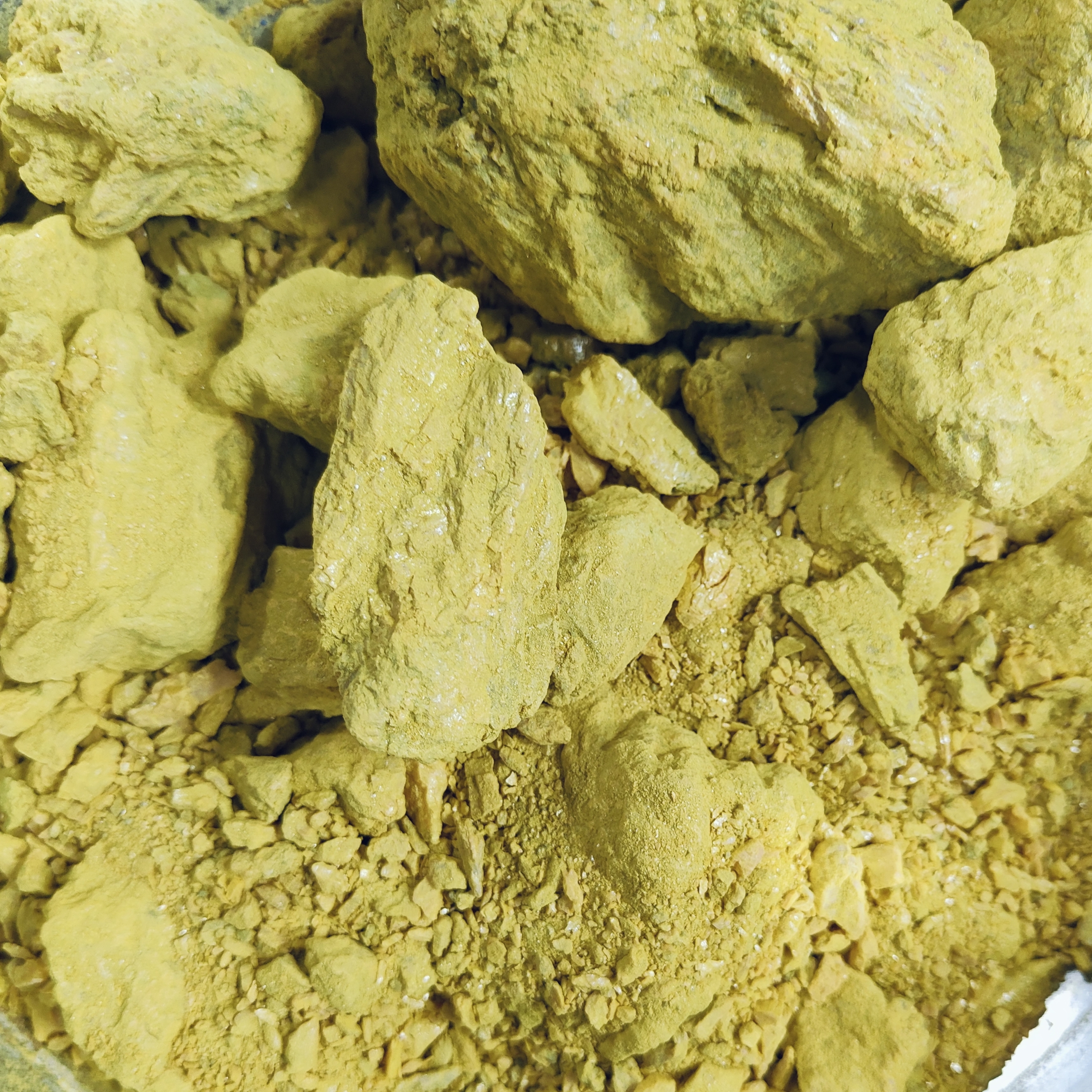 荣三森天然矿石雌黄可自制矿物颜料/唐卡岩彩壁画国画可用