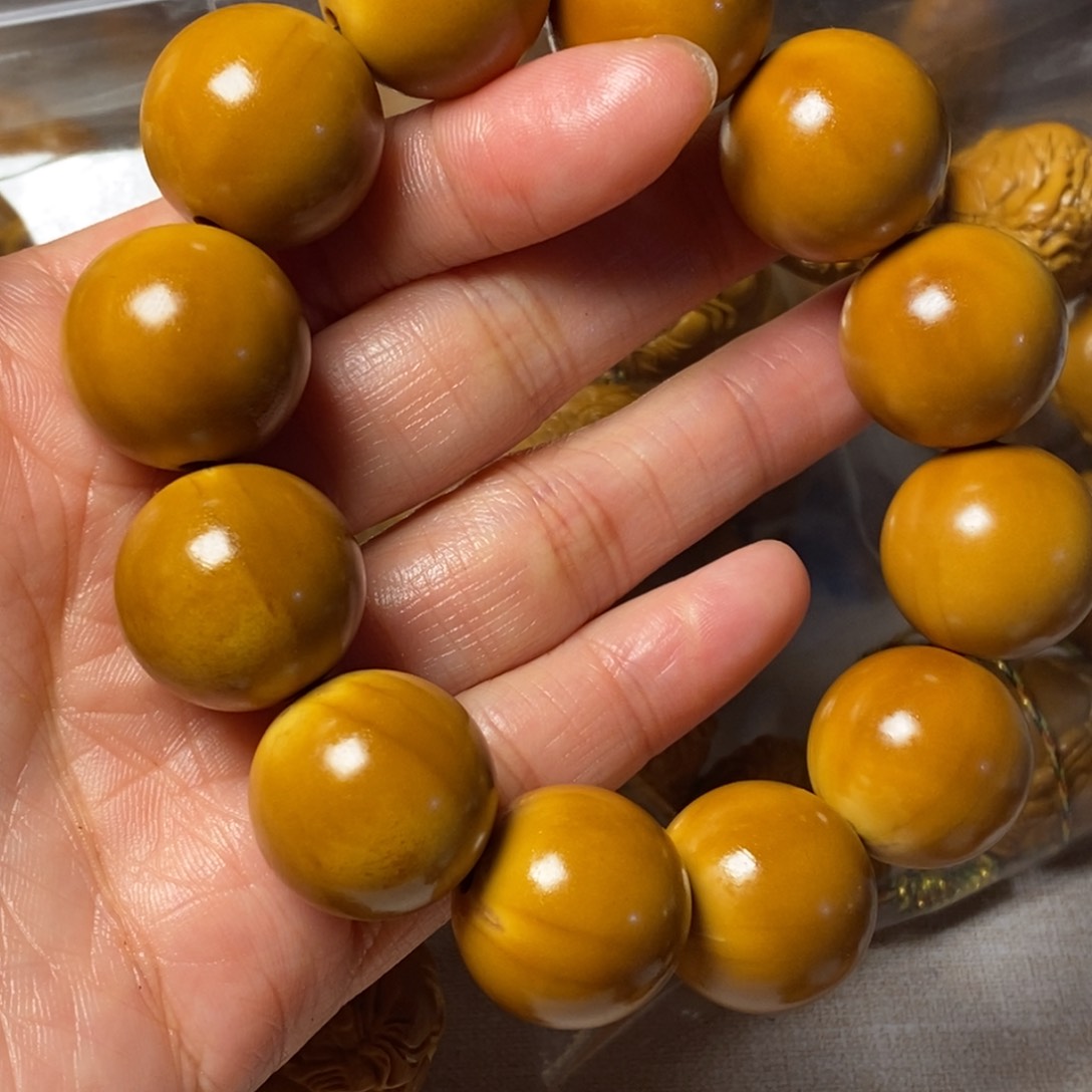 橄榄核手串/手链张*坤正圆光珠