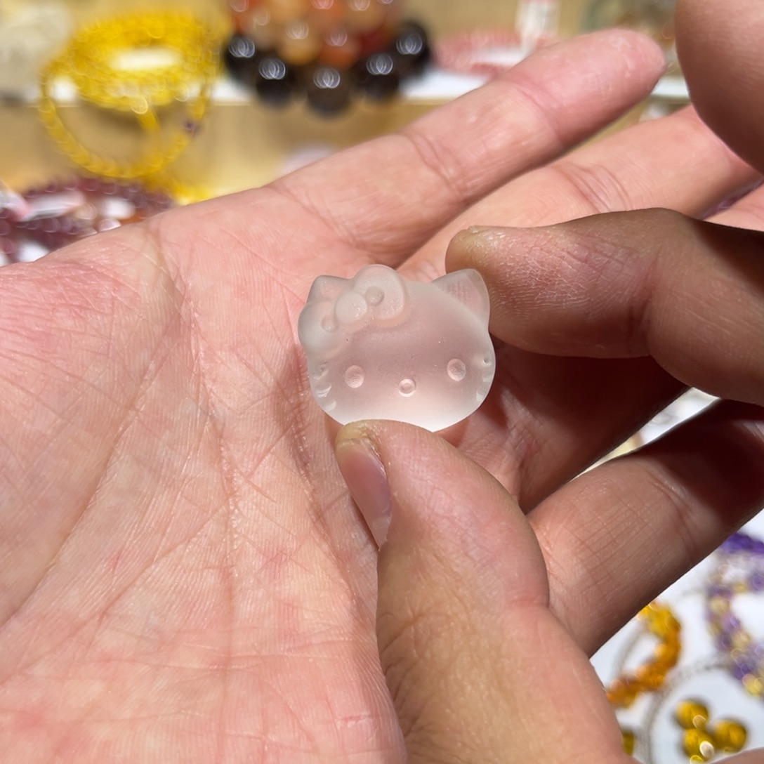 非金属磨砂Kt猫雕刻件