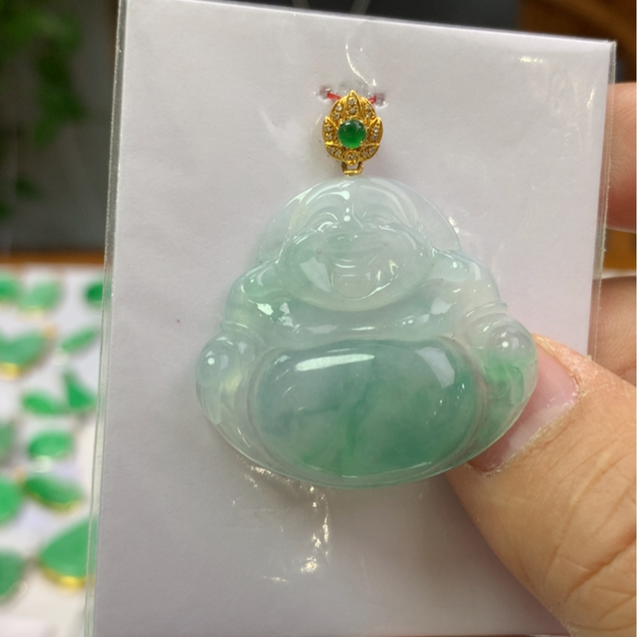 【闪购商品】翡翠颈饰18K金镶嵌翡翠