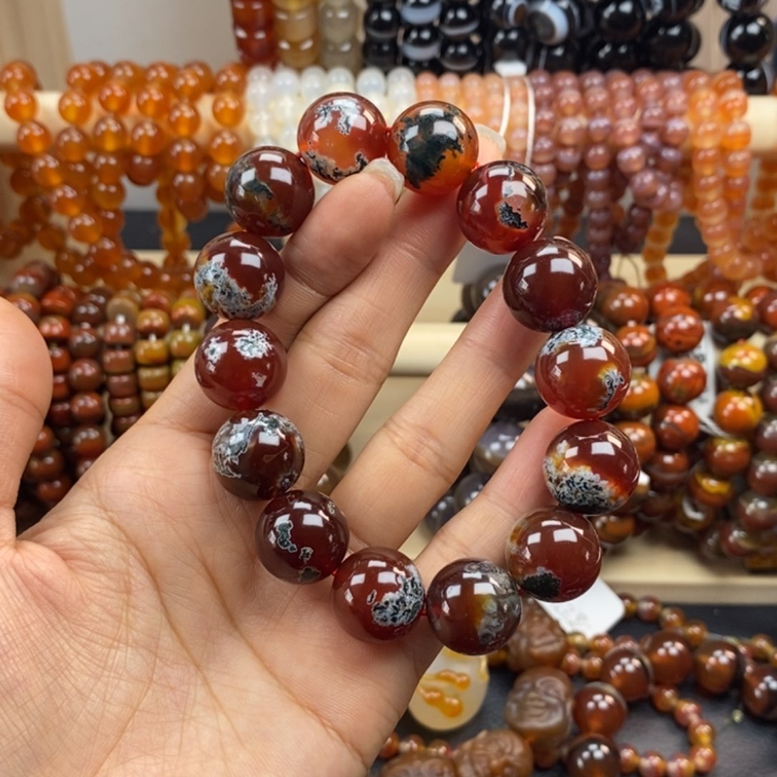 玛瑙/玉髓手链未镶嵌d****0