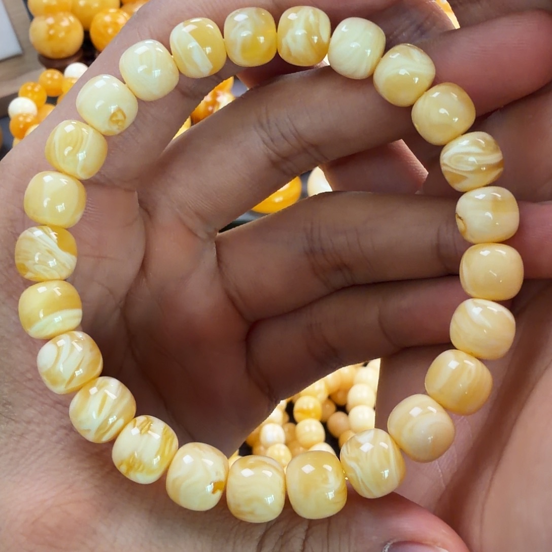 琥珀未镶嵌珠宝奇石9.4mm同料