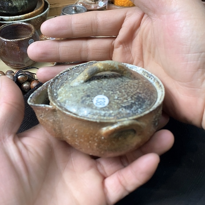 杯手工粗陶、柴烧茶器