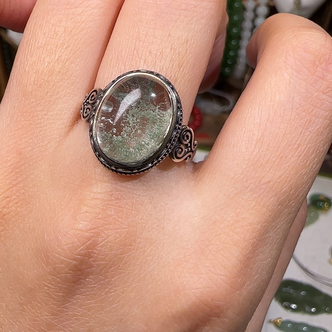 和田玉颈饰银S925镶嵌