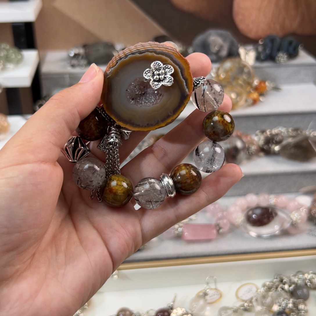 水晶手链合金@****?手串