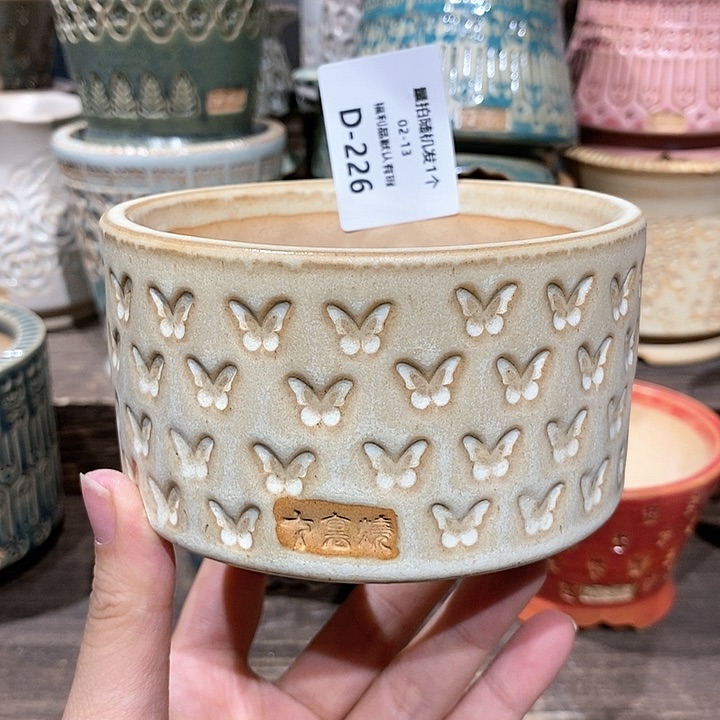 七里烧花盆2-13-226口径9