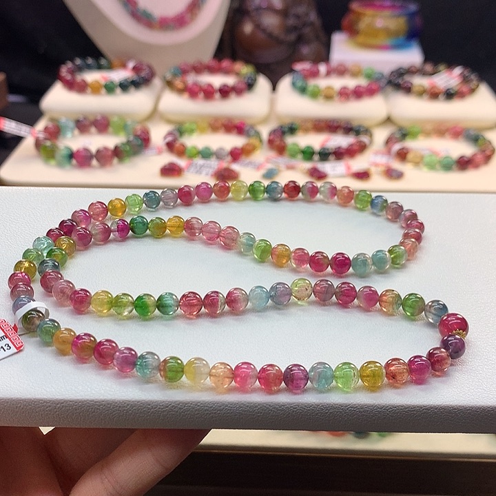 碧玺手链未镶嵌6.2/西瓜。
