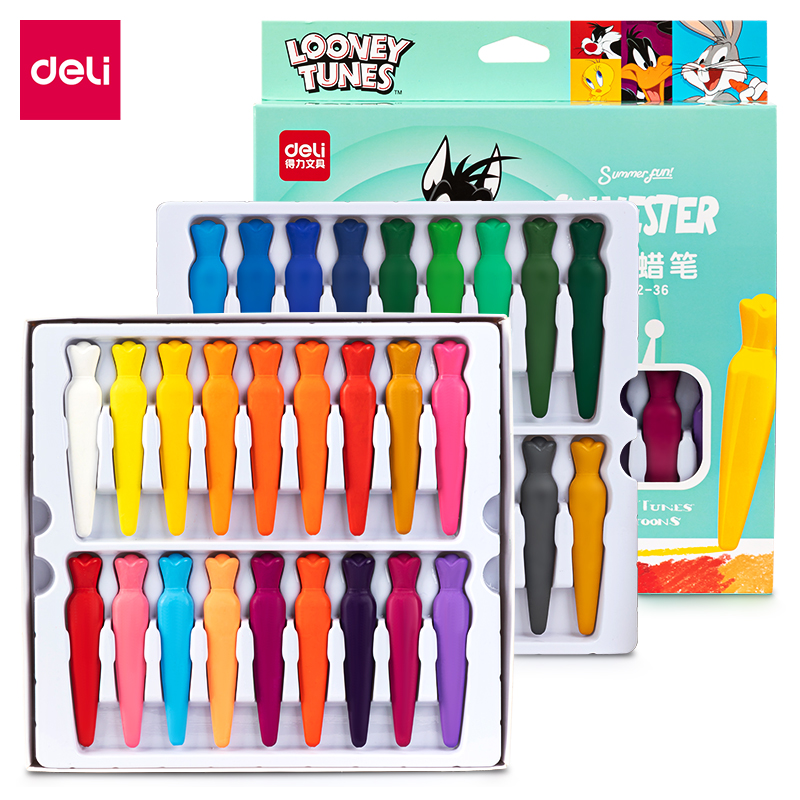 萝卜蜡笔36色彩盒装学生绘画油画棒712-36
