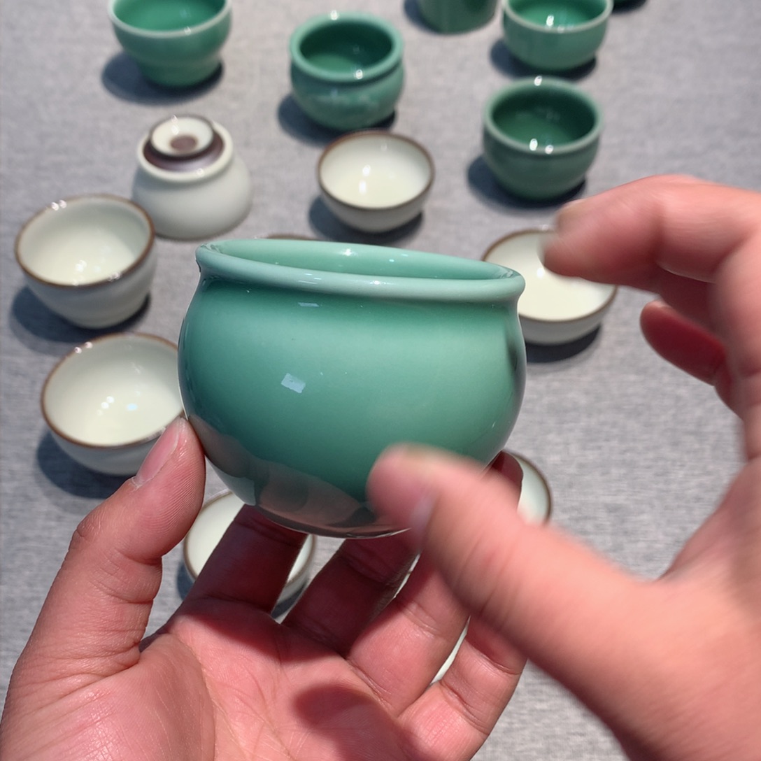 龙泉青瓷茶具杯子