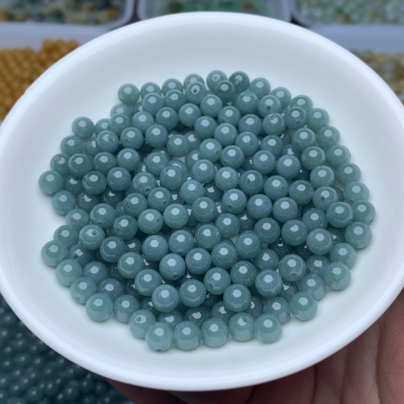 【闪购商品】翡翠手链未镶嵌卡6冰蓝水50颗