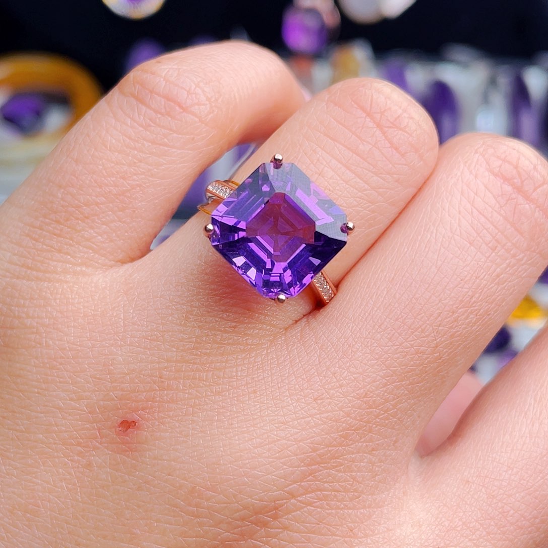 颈饰银S925镶嵌紫晶天然保真