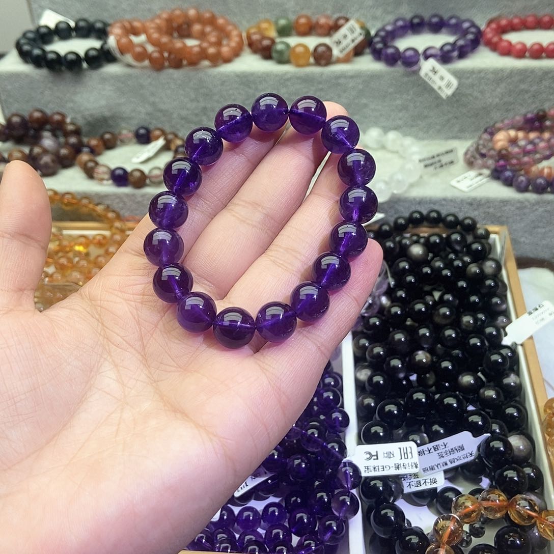 水晶手链未镶嵌小*儿乌拉圭紫水晶12