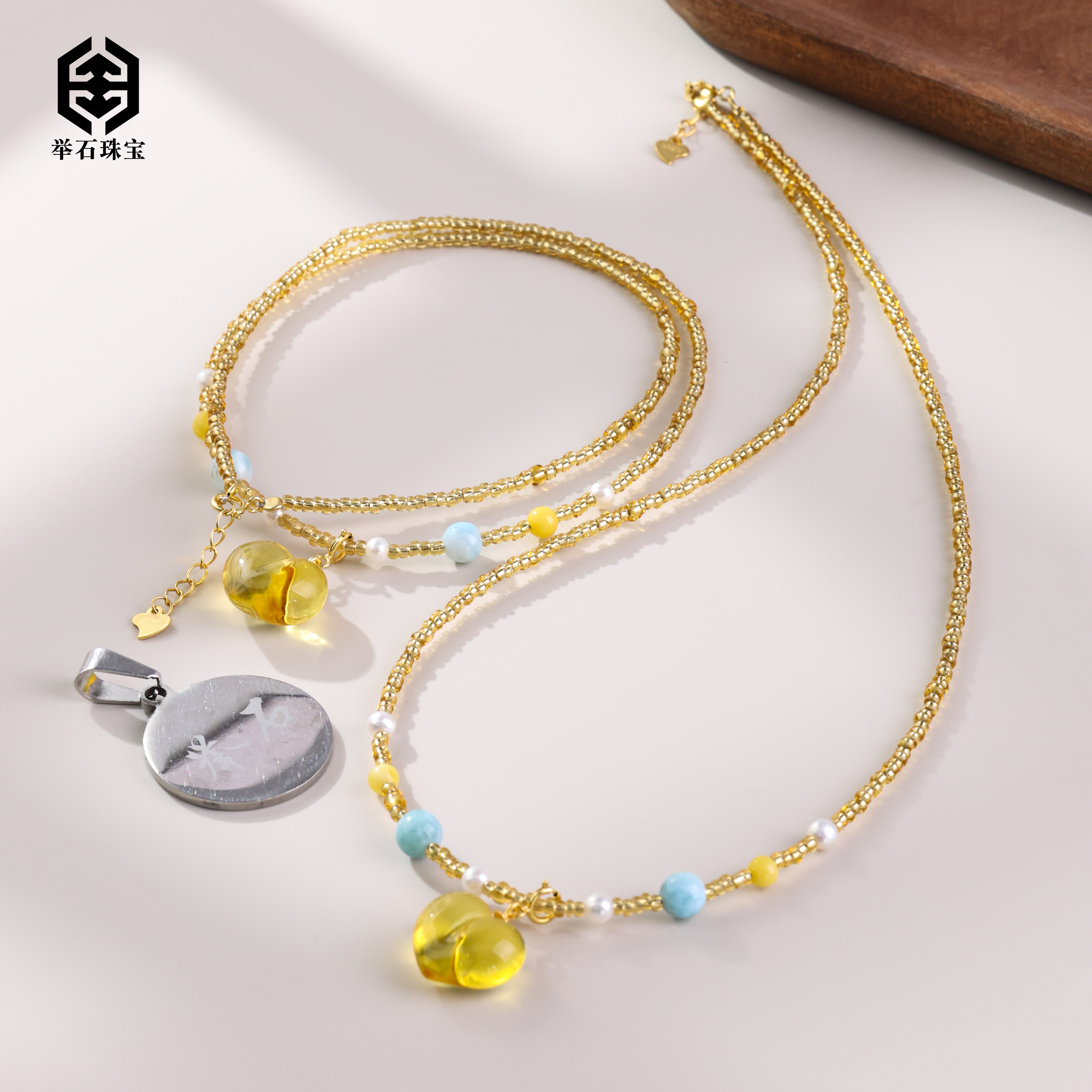 【举石珠宝】T0601-222-70琥珀吊坠（一件/多样性发/约13*14*7mm+）J