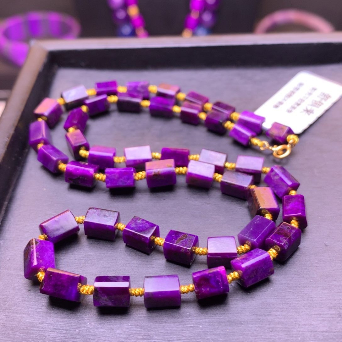 苏纪石（舒俱来）18K金镶嵌项链