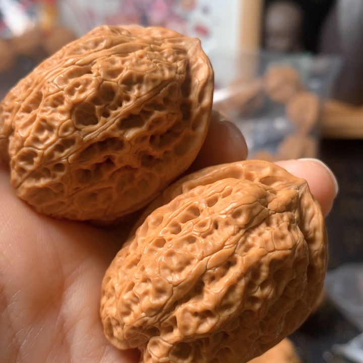 桃核把件文玩核桃铁虎头