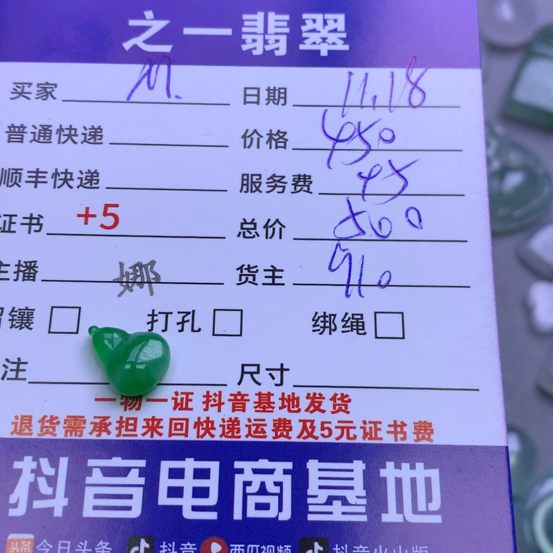 颈饰未镶嵌翡翠M*