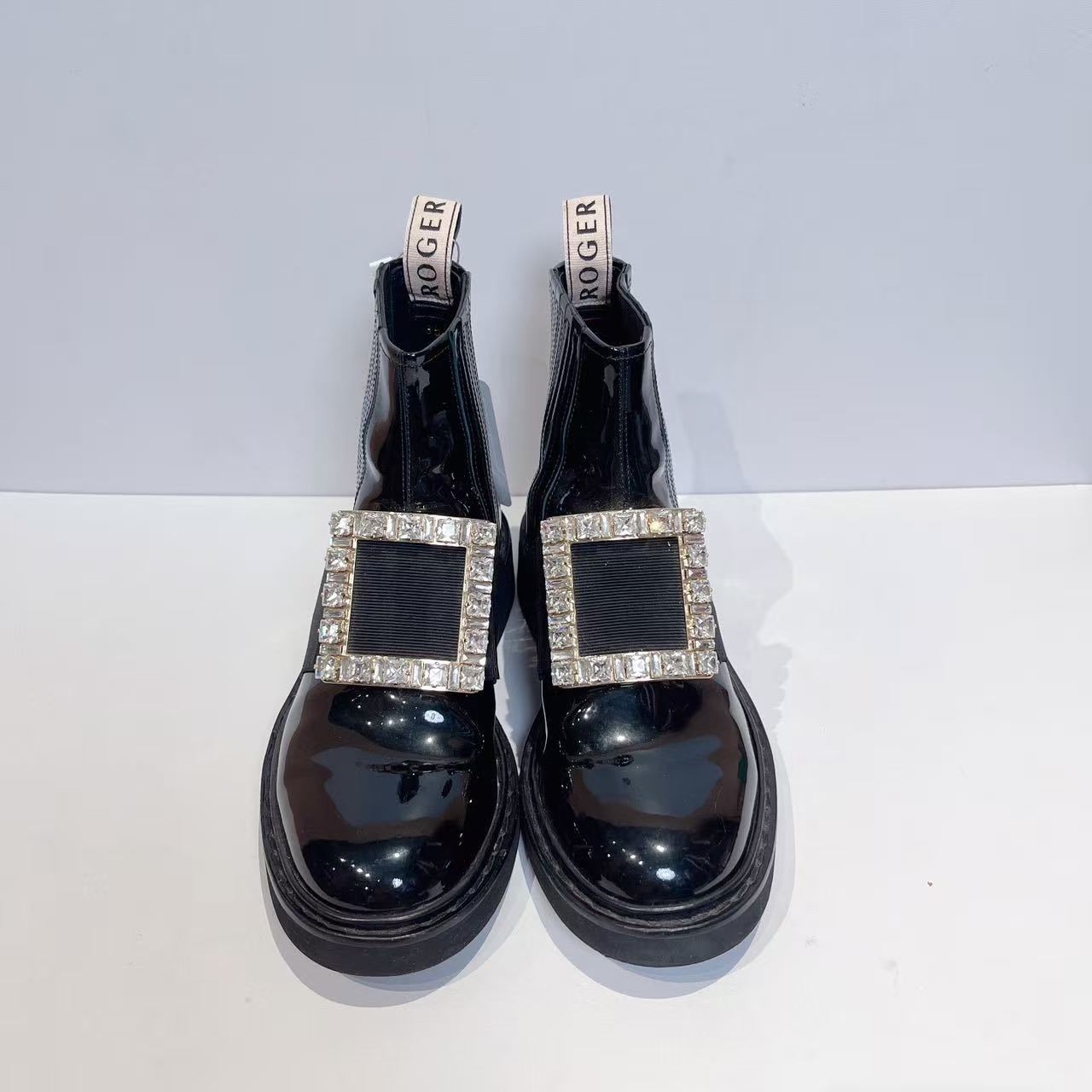 99新 Roger Vivier/罗杰·维威耶 蔚蓝/马丁靴/35码/LZ412B9992