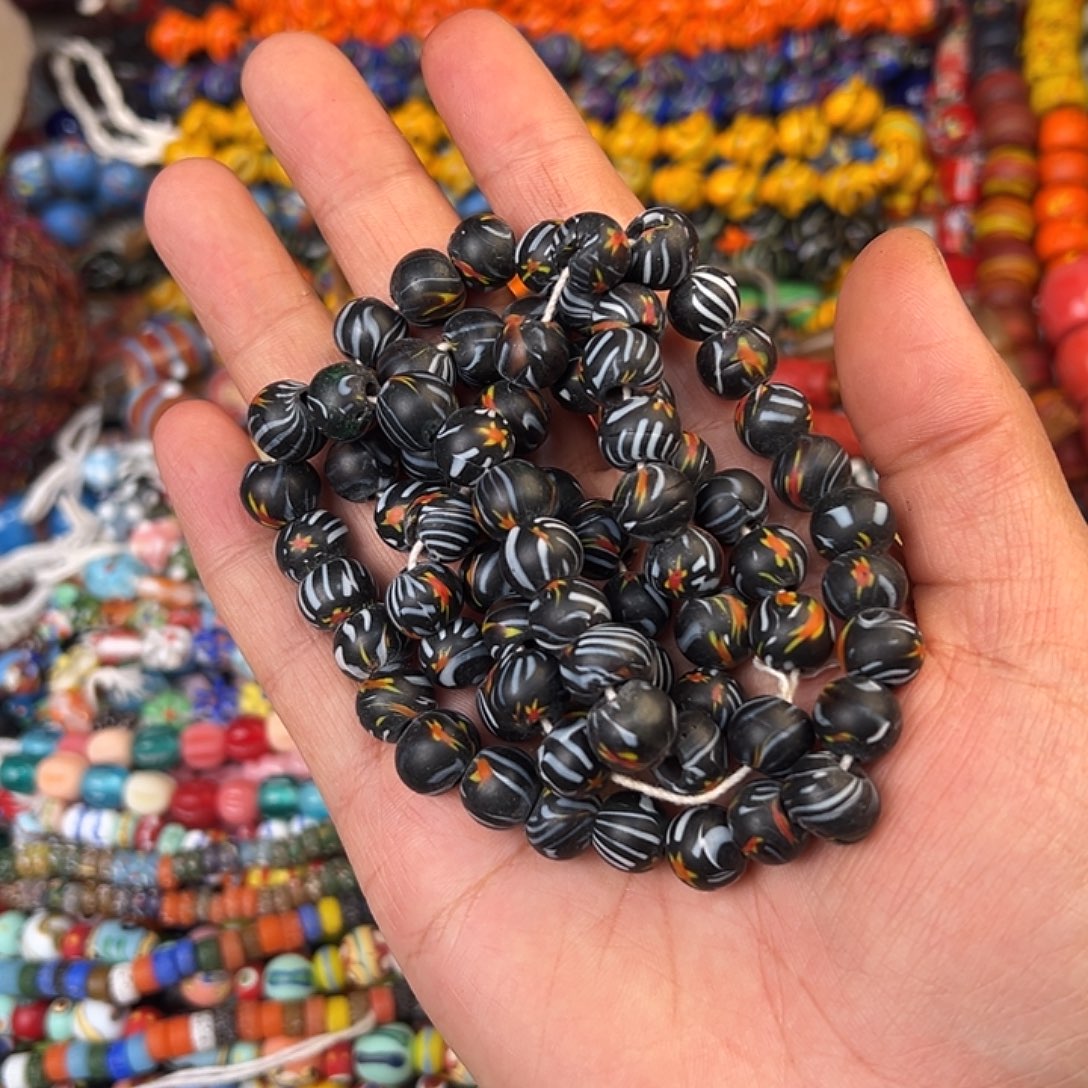 琉璃非金属黑白圆珠