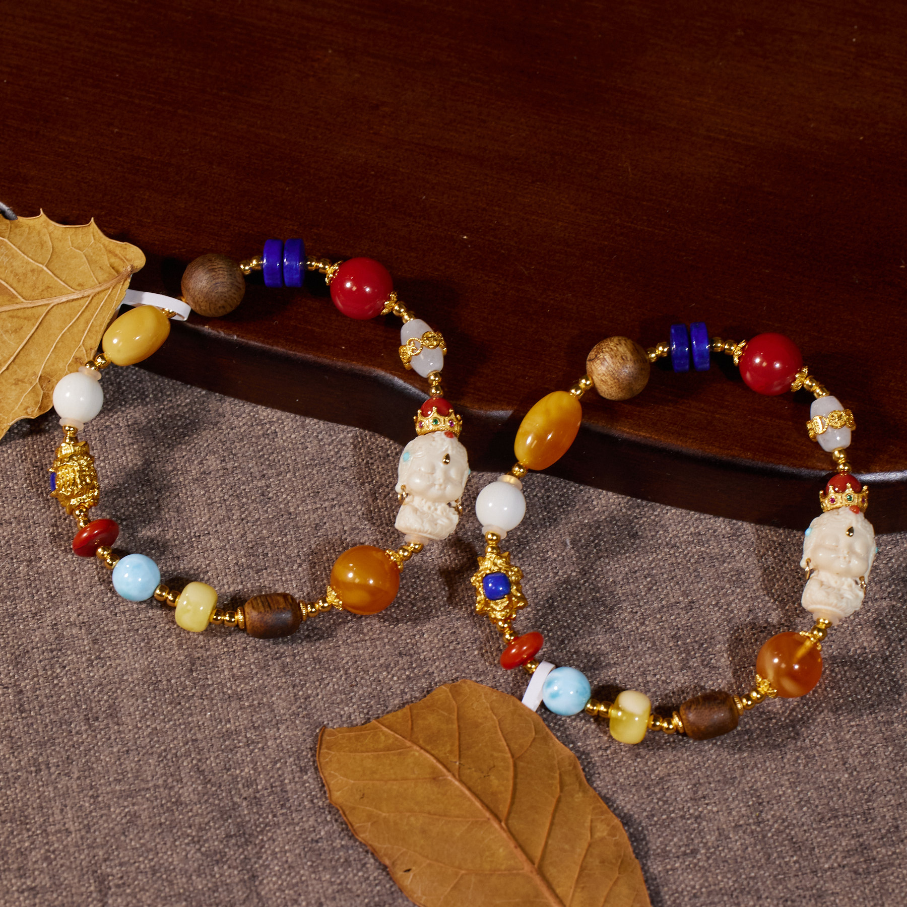 【九华山】度母*猛犸手串（多样性发其一）W9437