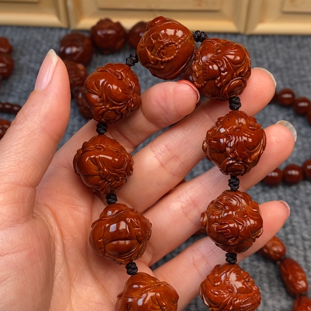 用***1橄榄核手串/手链八宝财神