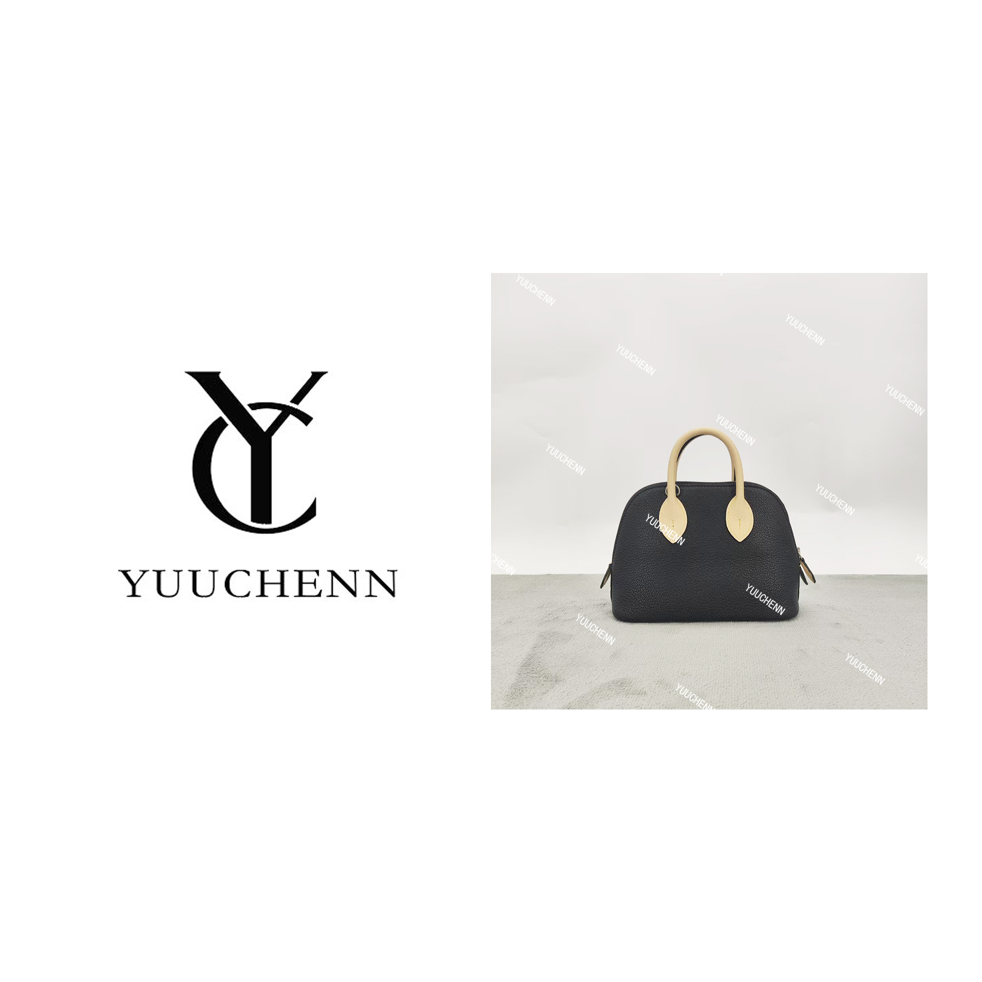 YUUCHENN【手工定制】18cm原创设计高定真皮包HH7923