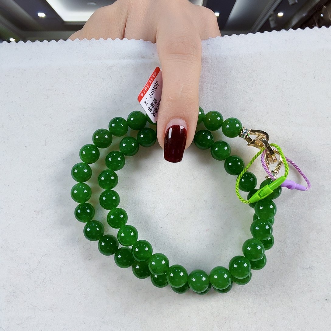 和田玉（碧玉）项链未镶嵌姜*d