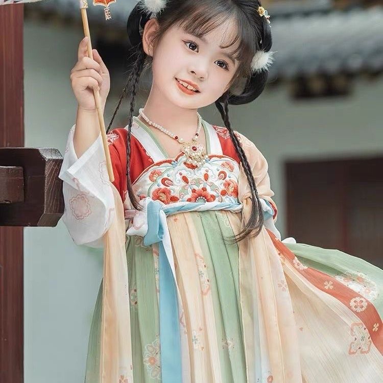 儿童汉服连衣裙库存默认瑕疵不退换