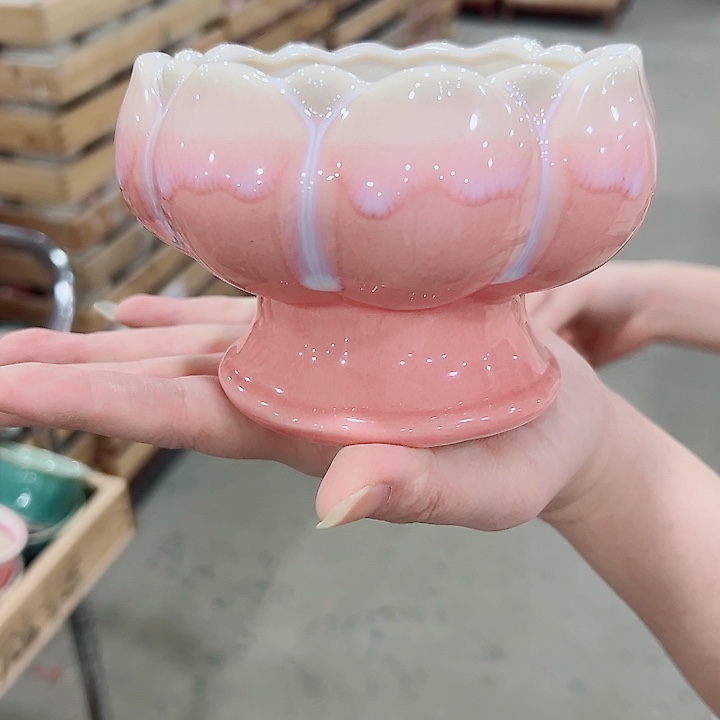 有孔.凑满10元发货多肉陶瓷花盆！