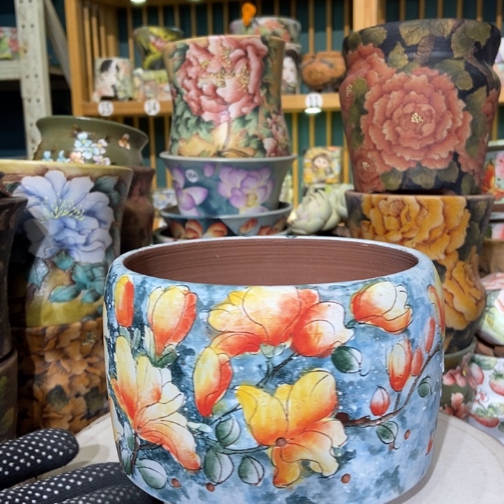 红陶景德镇艺术手绘作品