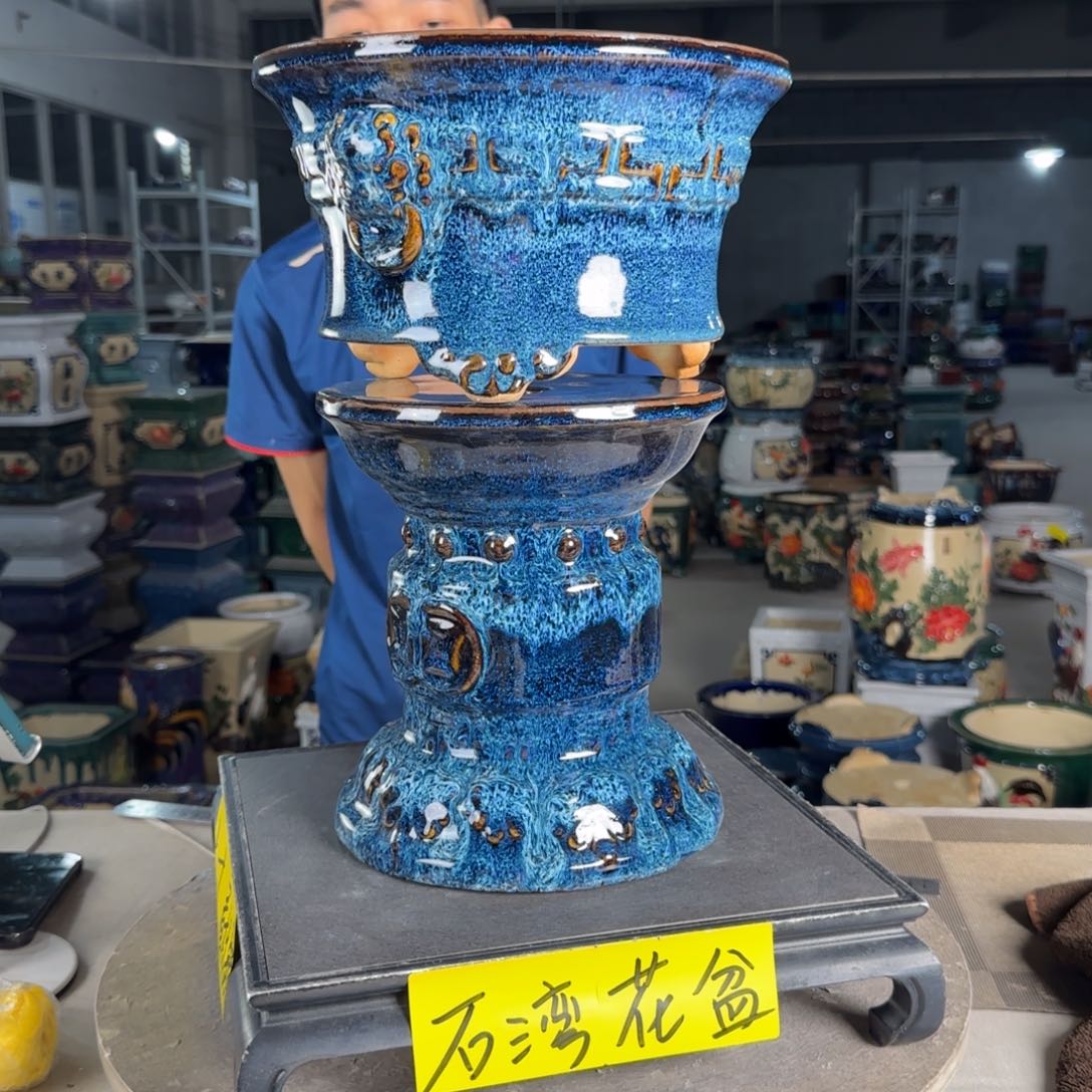 一风堂石湾花盆  内20*11
