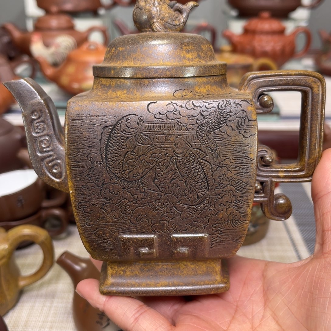 强***菜茶壶紫砂高货放漏