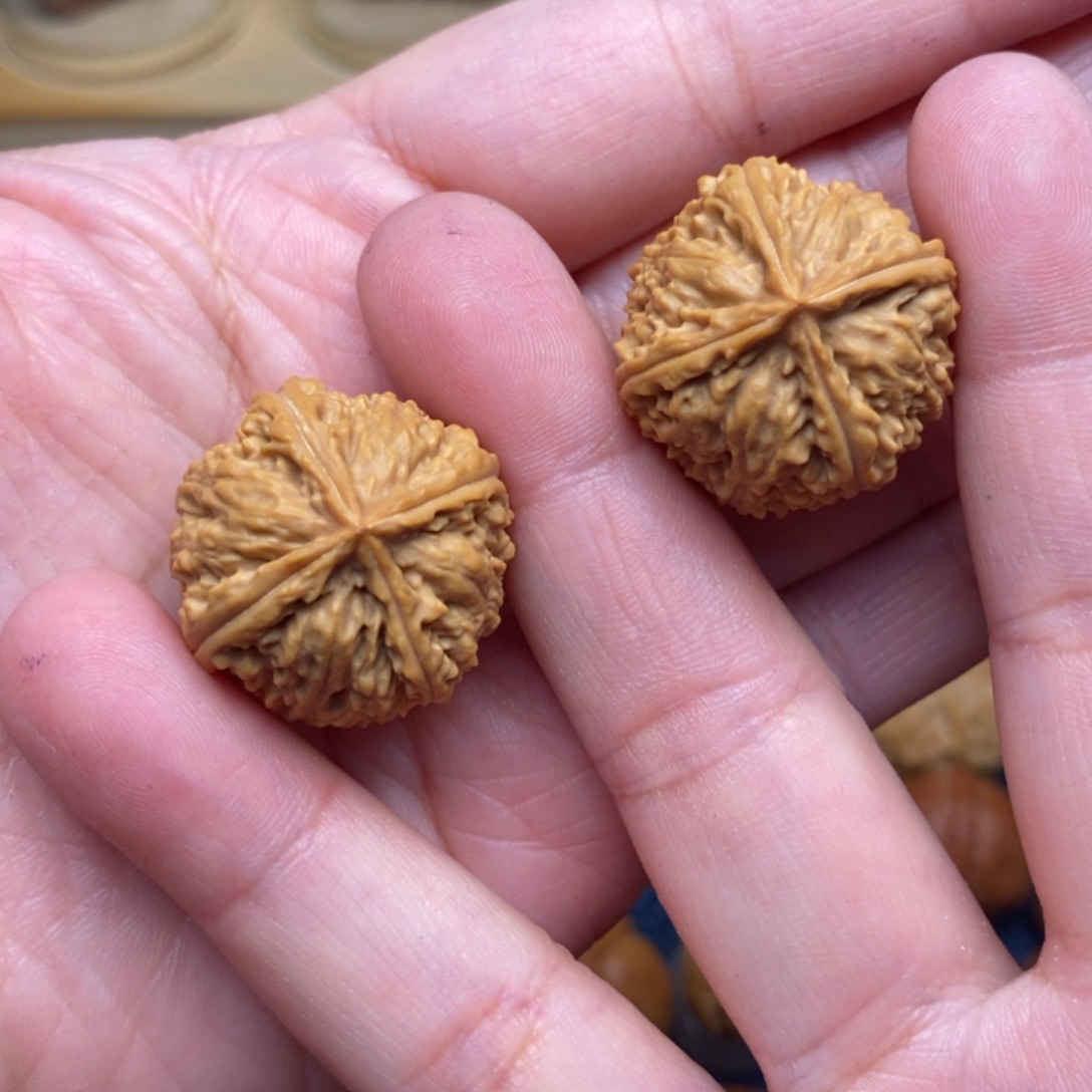 文玩核桃把件手捻精品四棱