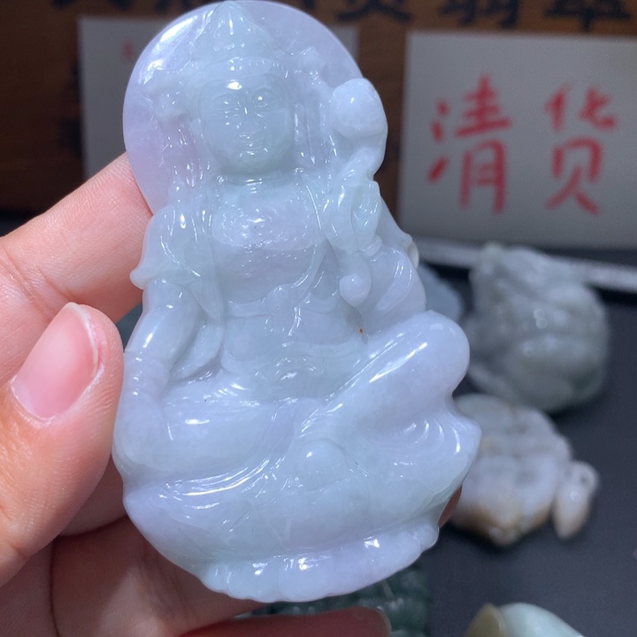 翡翠未镶嵌颈饰保真天然A货翡翠