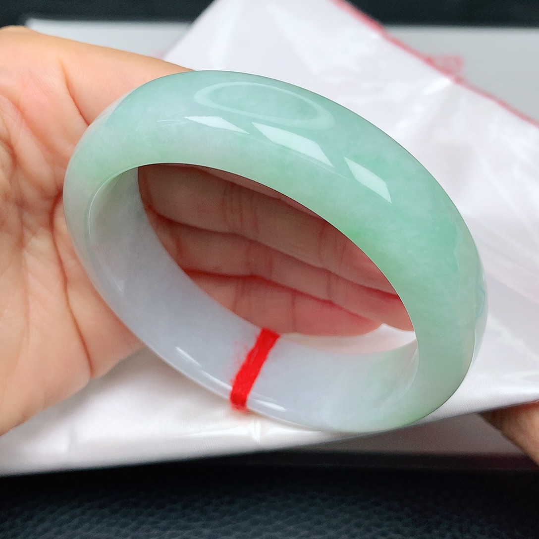 未镶嵌手镯翡翠果绿轮胎25