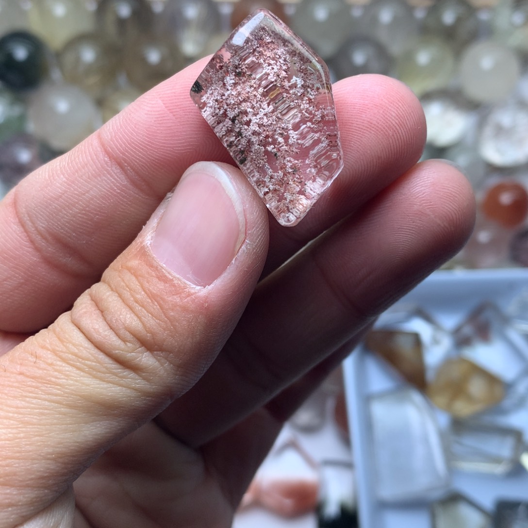 水晶珠宝半成品未镶嵌幽灵吊坠