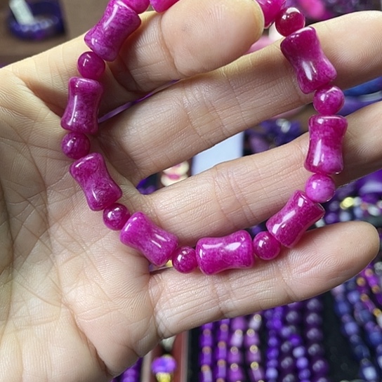 非金属南非老油料竹节手串S35