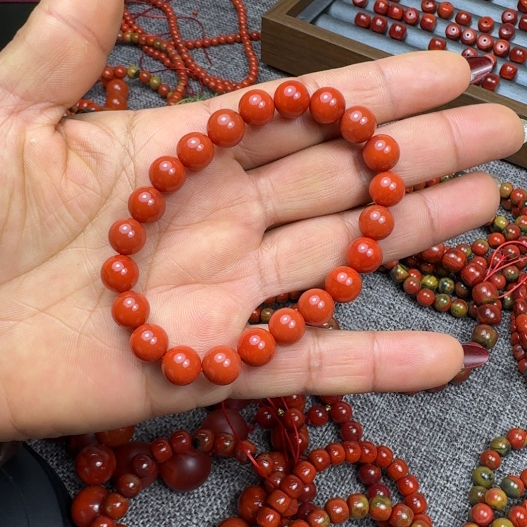 南红玛瑙未镶嵌手链