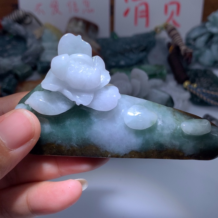 翡翠颈饰未镶嵌保真天然A货翡翠