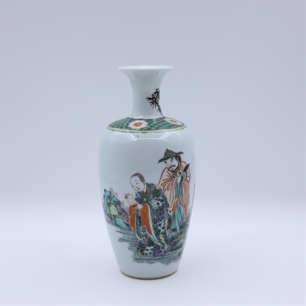 古董/古玩/瓷器/五彩罗汉纹莱芙瓶LOT3889-G7/老物件