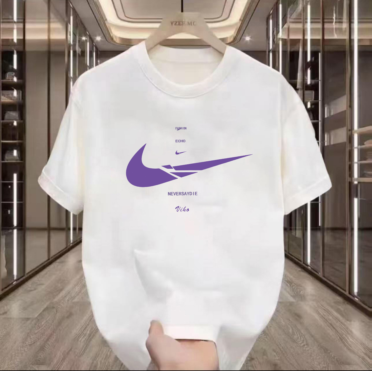 新款时尚百搭潮流情侣休闲潮流半袖圆领印花夏季男女同款T恤-A10