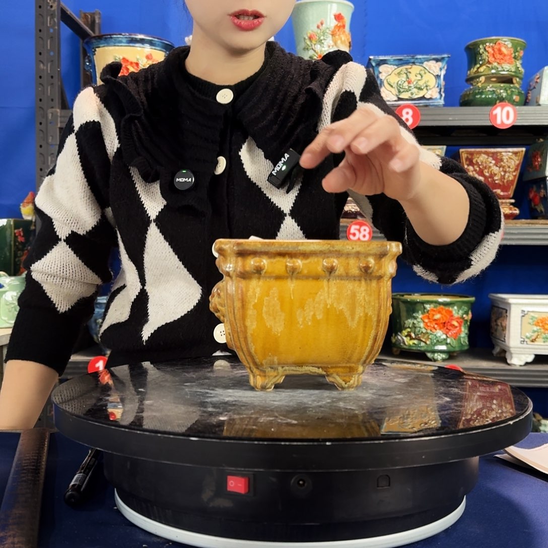 9064 石湾微瑕窑变随机外口15内深10