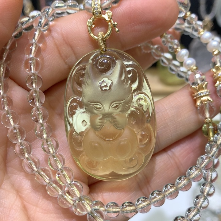 水晶颈饰未镶嵌天然