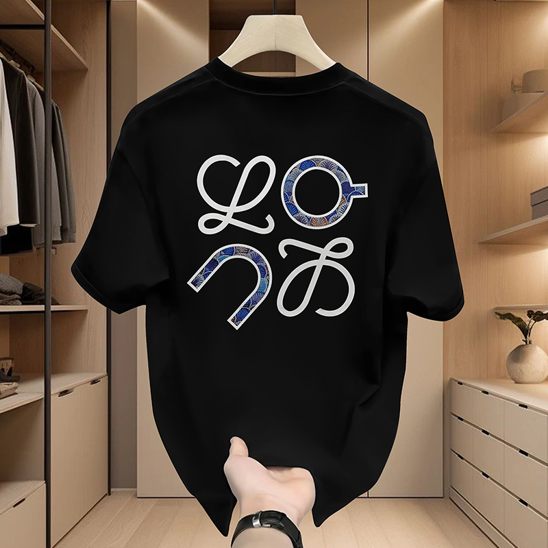 纺布者潮牌大码男装X2159夏季短袖T恤五分短裤套装胖男生加肥加大