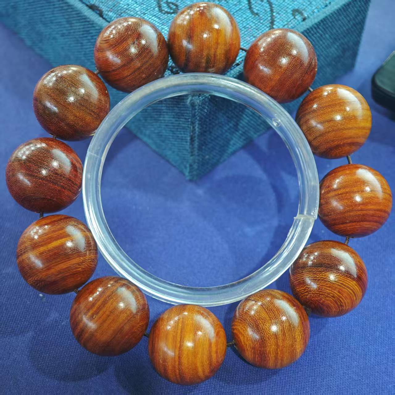 H199 虎皮纹黄花梨2.0cm单圈手串