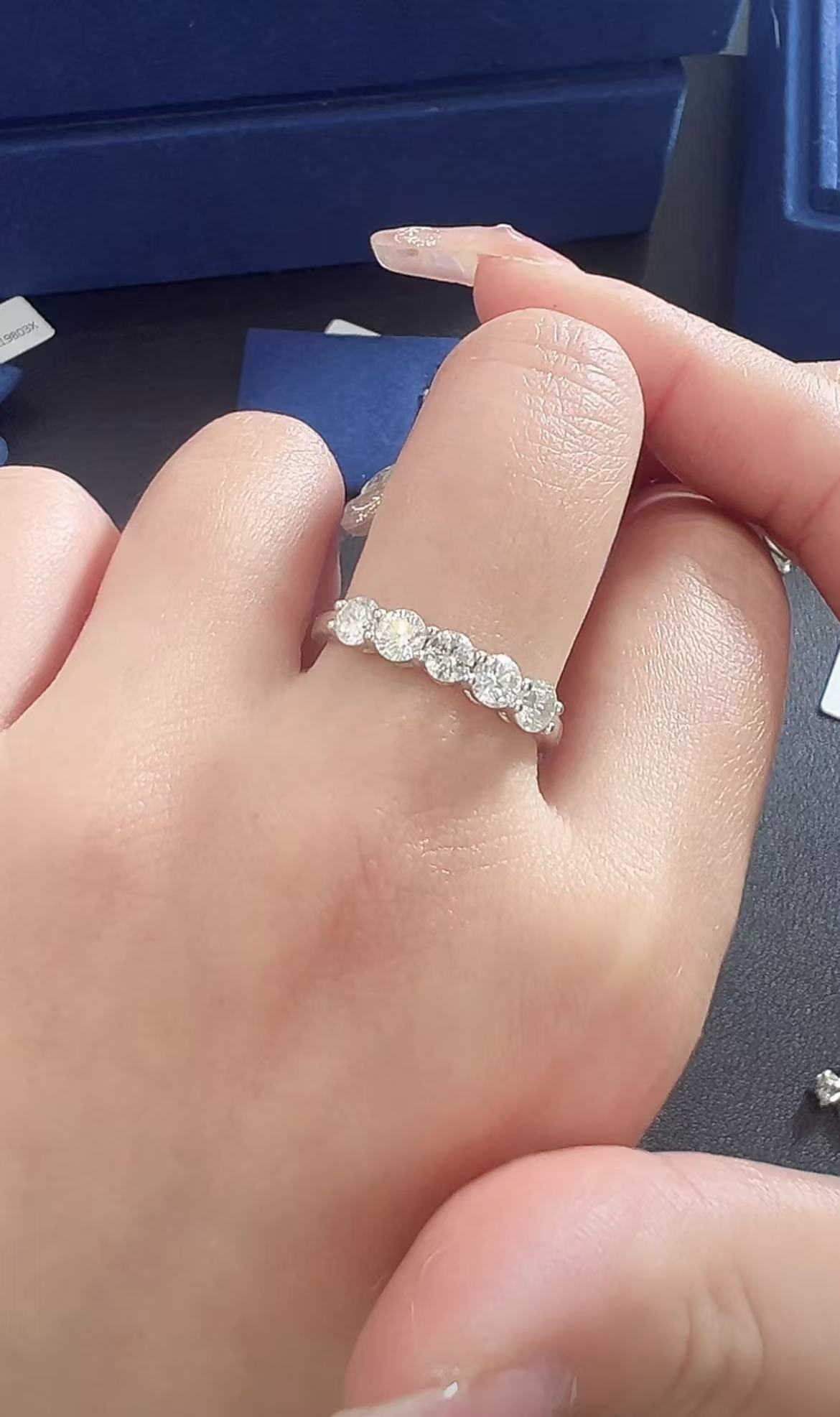 【涂涂高定珠宝】1克拉钻石五公主戒指BG