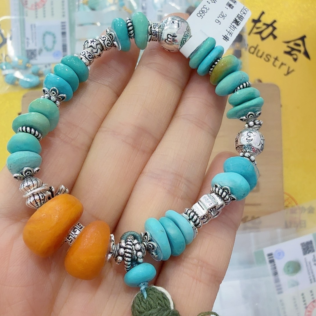 绿松石银S925镶嵌珠宝奇石