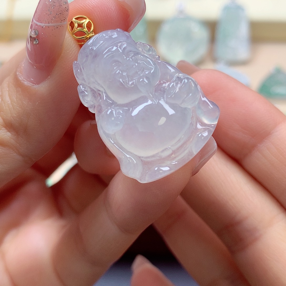 翡翠颈饰18K金镶嵌翡翠